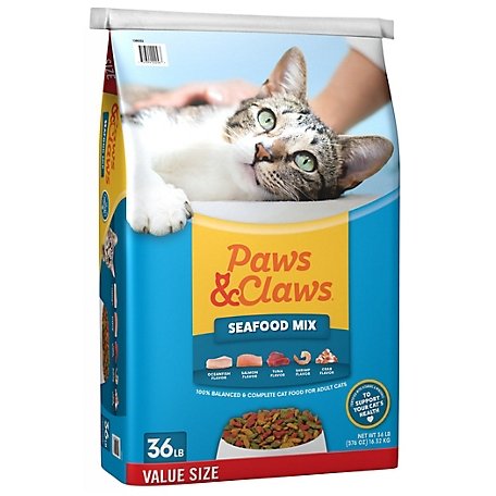 Ocean Fish, Salmon, Tuna, Shrimp and Crab Recipe Dry Cat Food, 36 lb. Bag