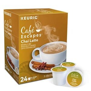 Café Escapes Chai Latte, Single-Serve Keurig K-Cup Pods, 12 Count (Pack of 6)