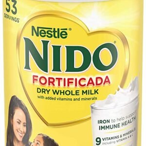 NIDO Fortificada Powdered Drink Mix - Dry Whole Milk Powder with Vitamins and Minerals - 56.4 Oz (3.52 LB) Caniste